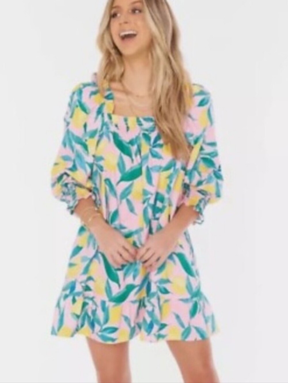 Show Me Your Mumu Delight Dress Plus Size - Pink Lemon Tart - Size 2X - Picture 2 of 8